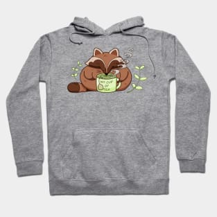 Cute Raccoon – Tea and Animal Lover Design Hoodie